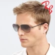 【RayBan 雷朋】時尚飛官設計太陽眼鏡 RB3449 003/8G 59mm 銀框漸層灰鏡片 公司貨