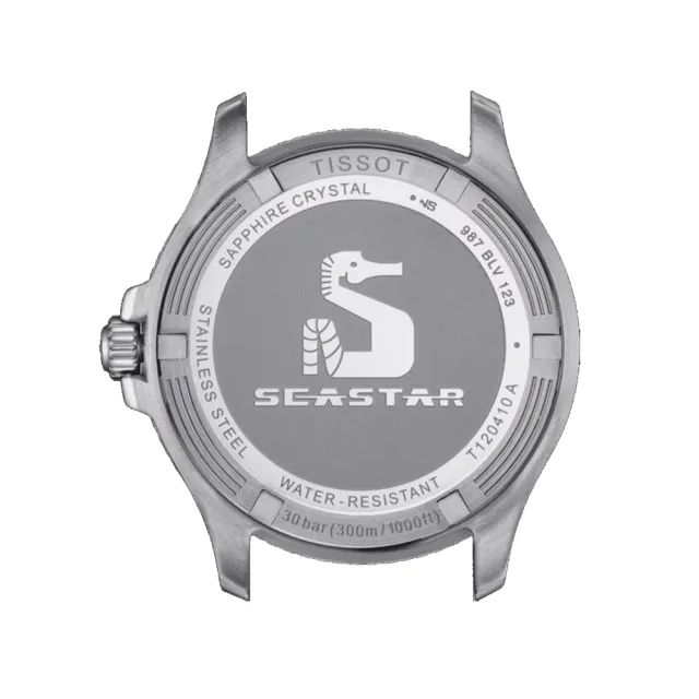 【TISSOT 天梭 官方授權】SEASTAR 1000海星系列 黑 潛水腕錶 / 40mm 禮物推薦 畢業禮物(T1204101105100)