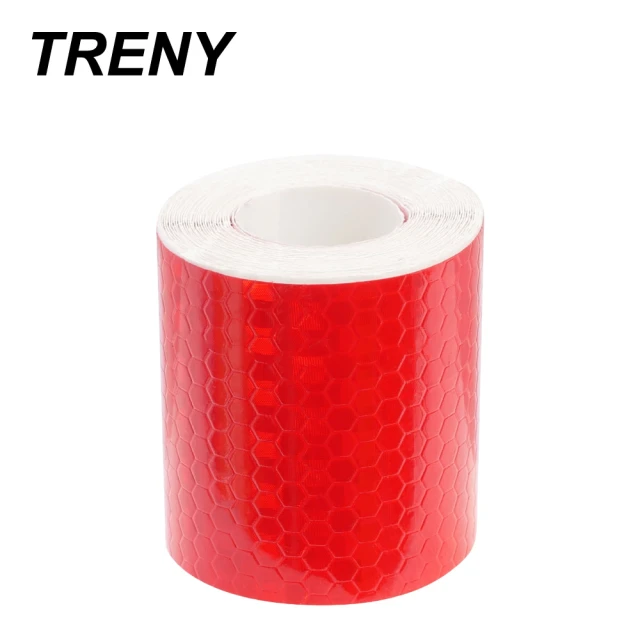 【TRENY】夜間警示反光貼5x3M紅色(反光膠帶)