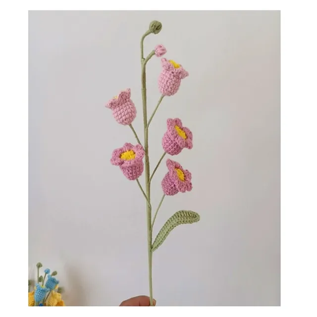 【JEN】手工編織毛線鈴蘭花一支入(4色可選)