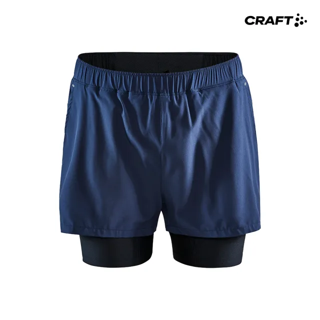 【CRAFT】男 ADV ESSENCE 2-IN-1 STRETCH SHORTS M  二合一運動短褲(1908764-396000)