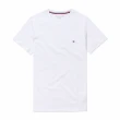 【Tommy Hilfiger】TOMMY 經典刺繡Logo圓領素面短袖T恤 上衣-白色(平輸品)