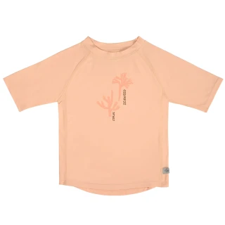 【Lassig】嬰幼兒抗UV短袖泳裝上衣-玫粉珊瑚(2023款式)