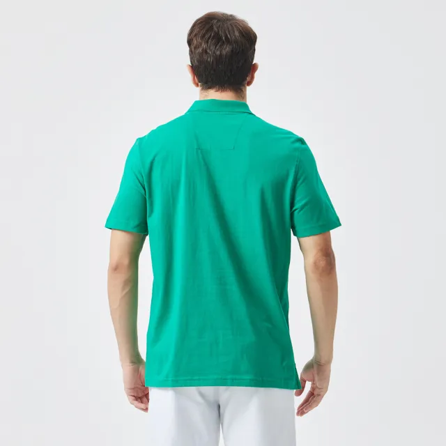 【NAUTICA】男裝  經典素面短袖POLO衫(綠色)