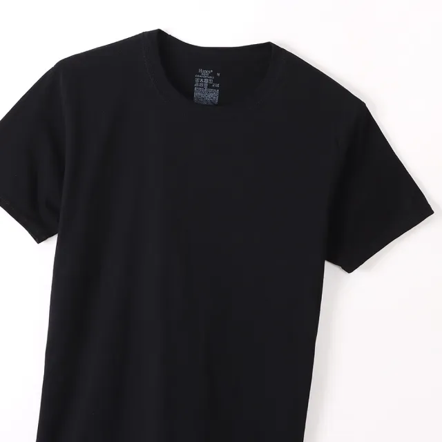 【Hanes】官方直營 男款-CREW NECK 短袖內衣/短T3件組-黑色（HM1EU701-090）-出清品