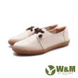【W&M】女 日感簡約縫線休閒鞋 女鞋(米白色)