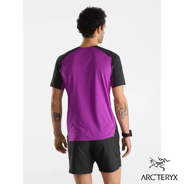 【Arcteryx 始祖鳥】男 Norvan 快乾短袖圓領衫(時尚紫/黑)