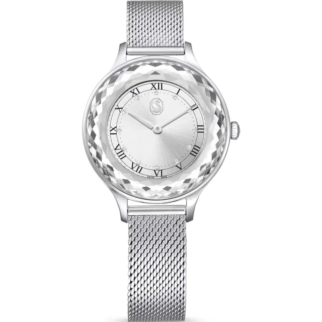 【SWAROVSKI 施華洛世奇】Octea Nova 簡約優雅腕錶(5650039/銀色33mm)