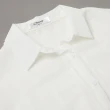 【OUWEY 歐薇】萊賽爾細條長版襯衫外套(白色；S-M；3232434022)