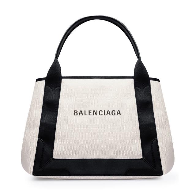 【Balenciaga 巴黎世家】Navy Cabas S 手提 托特包 帆布 白色 黑色『entrupy安心購』
