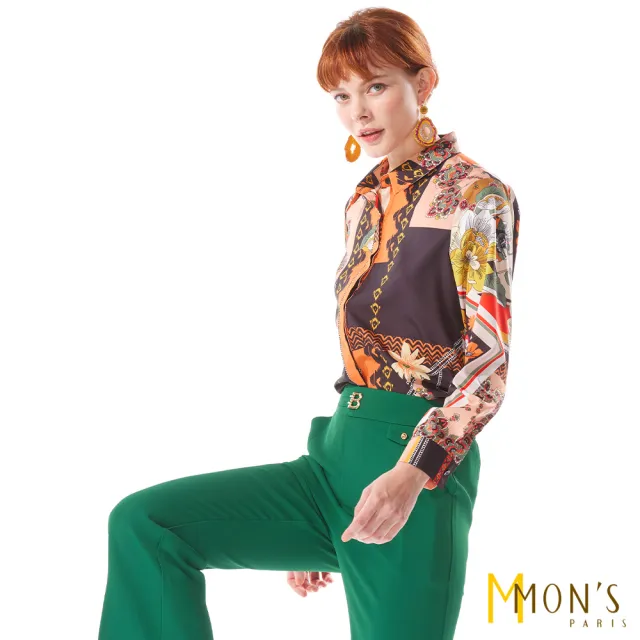【MON’S】名品時尚歐風印花襯衫