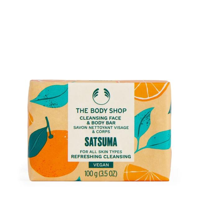 【THE BODY SHOP 美體小舖】沙蘇馬水漾臉部&身體潔膚皂-100G(肥皂/香皂)