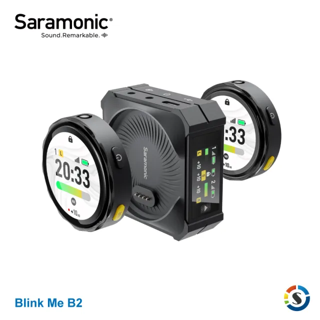 【Saramonic 楓笛】Blink Me B2 一對二 2.4GHz智能無線麥克風系統(勝興公司貨)