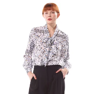 【MON’S】花卉印花絲巾領襯衫