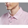 【Emilio Valentino 范倫鐵諾】男裝 吸濕速乾涼感彈性襯衫領印花胸袋短袖POLO衫_粉色(15-3V7910)