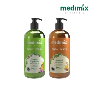 即期品【Medimix】印度原廠授權 阿育吠陀秘方美肌沐浴液態皂500ml(效期:2025/5月)