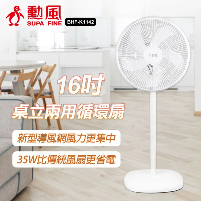 【勳風】16吋桌立兩用循環立扇/電風扇/循環扇(BHF-K1142)