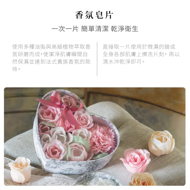 【Mathilde M 法國瑪恩】小浴缸與造型玫瑰香氛皂片(多款任選/洗手/送禮)