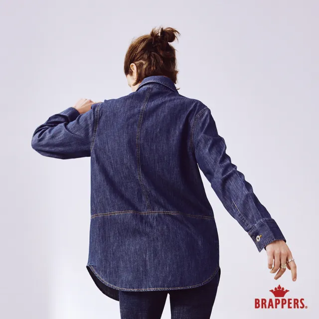 【BRAPPERS】女款 全棉牛仔襯衫外套(深藍)