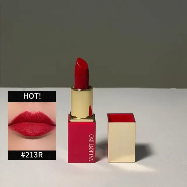 【VALENTINO 范倫鐵諾】ROSSO VALENTINO MINI LIPSTICK 迷你唇膏 2g-國際航空版(口紅/絲柔粉霧/情挑誘人)