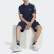 【adidas 愛迪達】Tech Tee 男 短袖上衣 T恤 運動 休閒 棉質 舒適 穿搭 亞洲版 深藍(IA6345)