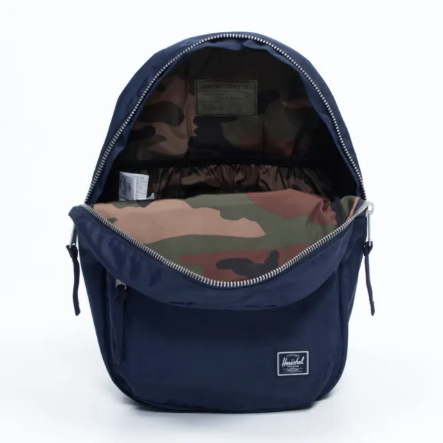 【Herschel】雙11 Lawson Surplus 尼龍 魔鬼氈 深藍 藍色 迷彩內裏 銀拉鍊 筆電夾層 防潑水 男 