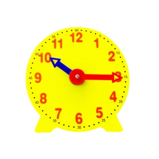 【工具王】時間教具 鍾錶模型 幼教時鐘 認識時間 教學小時鐘 時鐘 630-CTA212(時鐘教具 12小時 兩針連動)