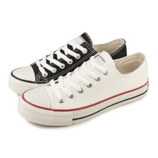 【Pretty】女 小白鞋 帆布鞋 休閒鞋  吸震減壓 台灣製(白色、黑色)