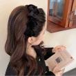 【vivi 流行生活館】韓國新款絨布蝴蝶結髮箍(黑色)