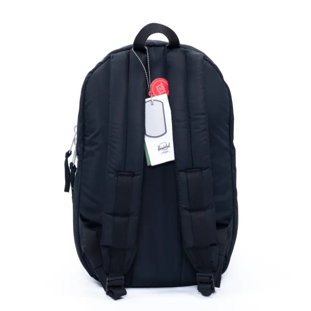 【Herschel】雙11 Lawson Surplus 尼龍 魔鬼氈 黑色 全黑 迷彩內裏 銀拉鍊 筆電夾層 防潑水 男 
