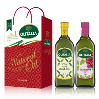 【Olitalia奧利塔】純橄欖油x3+葡萄籽油x3(1000mlx6瓶禮盒組)
