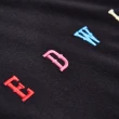 【EDWIN】男裝 人氣復刻款 繽紛繡花LOGO短袖T恤(黑色)