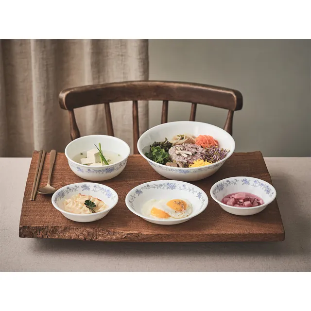【CorelleBrands 康寧餐具】優雅淡藍6吋深盤(413)