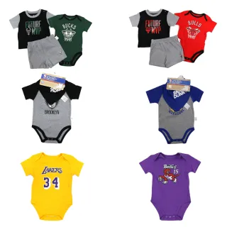 【NBA】新生兒包屁衣 NBA穿搭球衣 多款任選(WK2I1BCAP-BCK&WK2I1BCAP-BUL)