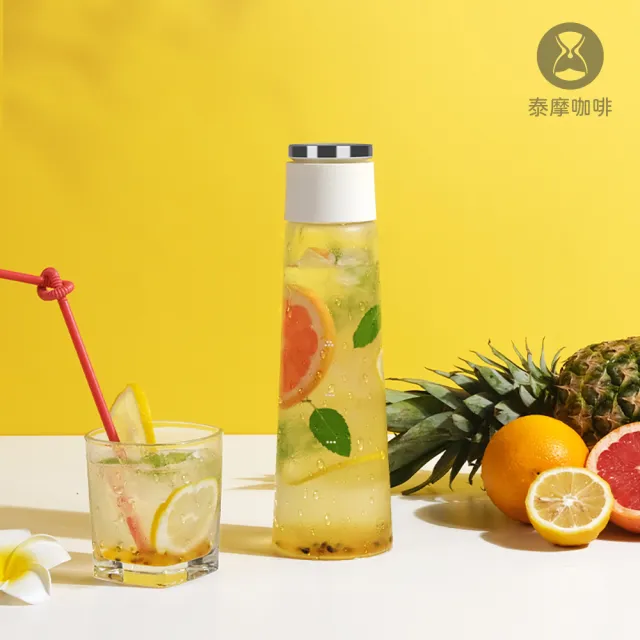【TIMEMORE 泰摩】泰摩咖啡 冰錐冷泡瓶-白色(玻璃瓶 冷泡茶)