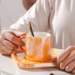 【帕斯特收納生活】歐風陶瓷亮光杯碟組 陶瓷杯 下午茶 茶杯(咖啡杯)