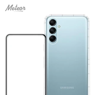 【Meteor】Samsung Galaxy M14 5G 手機保護超值2件組-活動品(透明空壓殼+鋼化膜)