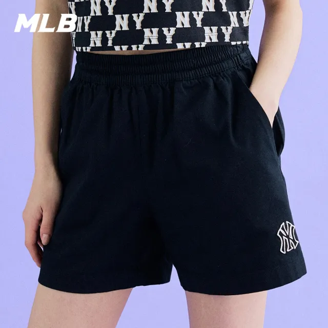 【MLB】女版休閒短褲 紐約洋基隊(3FSMB0433-50BKS)