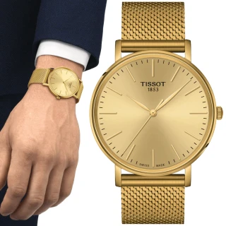 【TISSOT 天梭 官方授權】EVERYTIME GENT 經典時尚腕錶 母親節 禮物(T1434103302100)