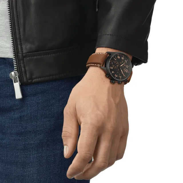 【TISSOT 天梭 官方授權】CHRONO XL 韻馳系列 三眼計時腕錶 / 45mm 送禮推薦 禮物(T1166173605203)