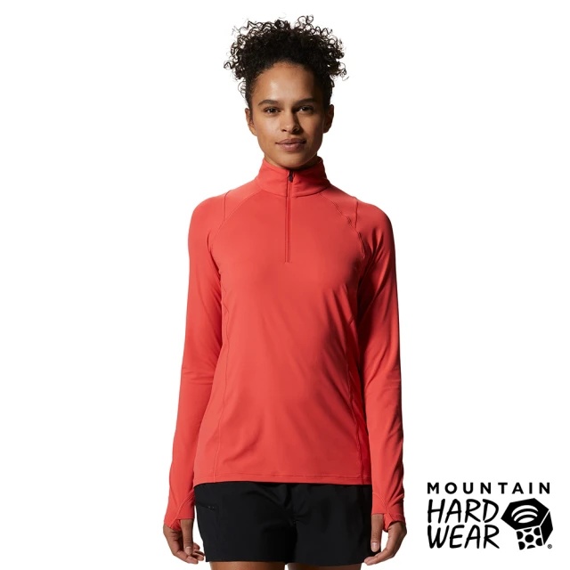 Mountain Hardwear Crater Lake 1/2 Zip 立領半拉鍊長袖排汗衣 女款 能量粉 #1982641