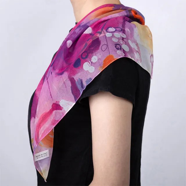 【iTa.a】100%義大利制造二合一絲巾禮盒組(40×160cm長方巾＋53×53cm小方巾－Aa9)