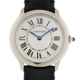 【Cartier 卡地亞】RONDE MUST石英皮帶小型款x29mm(WSRN0030)