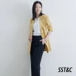 【SST&C 超值限定_CM】黃色條紋綁帶休閒長版西裝外套8162009002