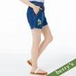【betty’s 貝蒂思】牛仔腰帶鬆緊短褲(深藍)