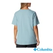【Columbia 哥倫比亞 官方旗艦】女款-Break It Down有機棉短袖上衣-湖水藍(UAR03200AQ)