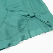【ILEY 伊蕾】都會麗人綁帶荷葉萊賽爾上衣(綠色；M-XL；1232421007)