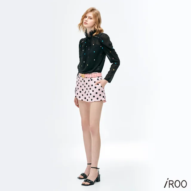 【iROO】印點綁帶短褲