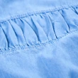 【5th STREET】女裝異材質抽摺短袖T恤-拔淺藍(山形系列)