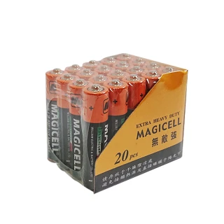 【無敵強MAGICELL】4號AAA碳鋅電池80入裝(R03P錳乾1.5V乾電池 黑錳 一般電池)